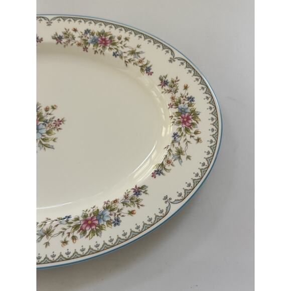RARE Mikasa Flower Mist Bone China Oval Serving Platter 15” x 10.75” Japan Made - Picture 3 of 10